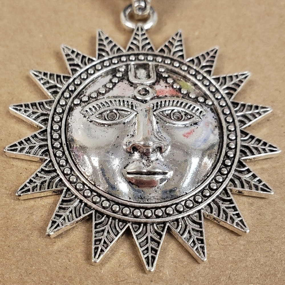 Pewter Sun Necklace - Picture 4 of 5